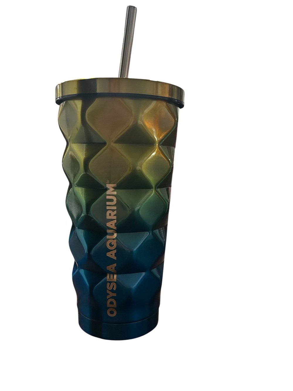 Odysea Aquarium Ombre Textured Tumbler - Green to Blue